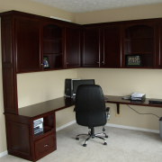 Corner desk with cabinets 